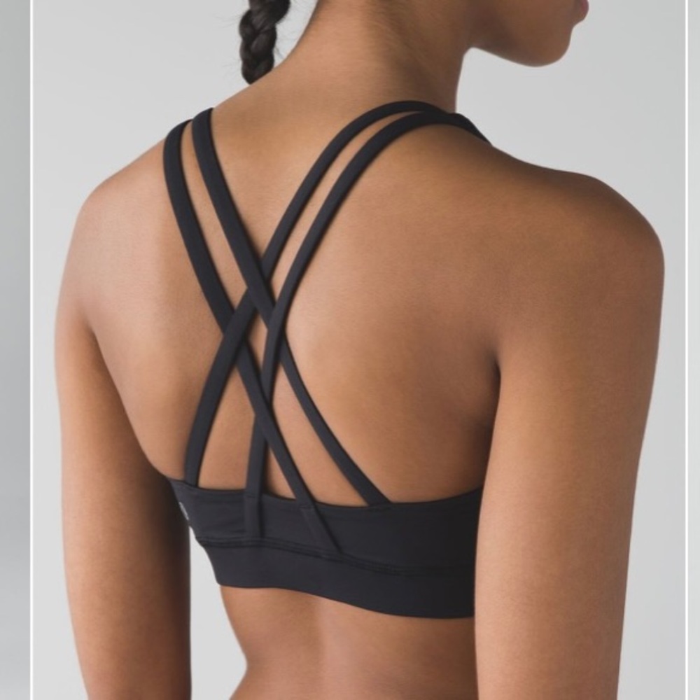Black Lululemon Energy Bra, 10 *Poor Condition